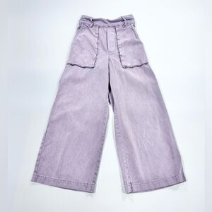 Young Fabulous and Broke lavender wide leg paper bag cropped sailor pant XS